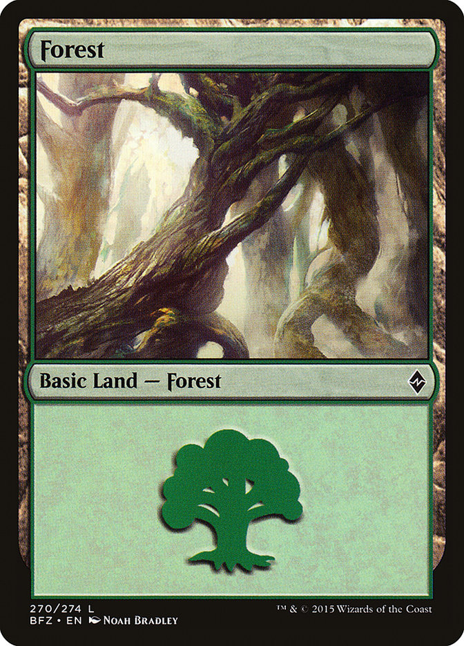 Forest (270a) [Battle for Zendikar] | I Want That Stuff Brandon