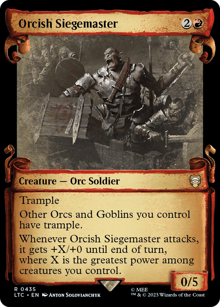 Orcish Siegemaster [The Lord of the Rings: Tales of Middle-Earth Commander Showcase Scrolls] | I Want That Stuff Brandon