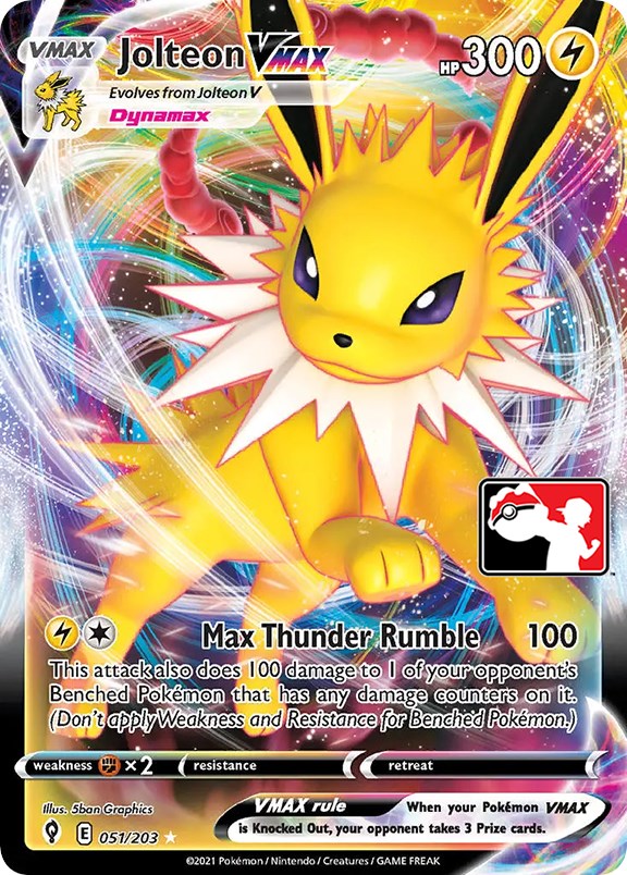 Jolteon VMAX (051/203) [Prize Pack Series One] | I Want That Stuff Brandon
