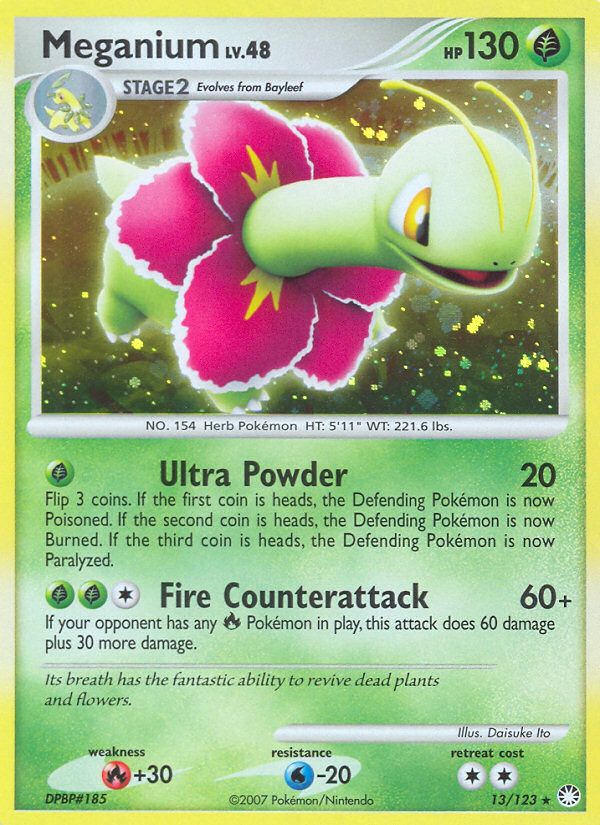 Meganium (13/123) [Diamond & Pearl: Mysterious Treasures] | I Want That Stuff Brandon