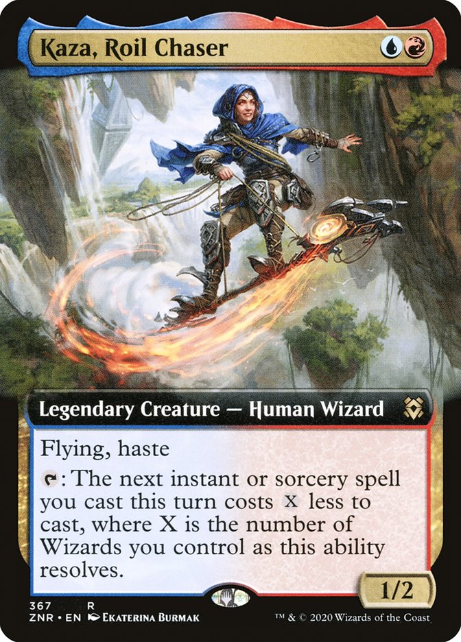 Kaza, Roil Chaser (Extended Art) [Zendikar Rising] | I Want That Stuff Brandon