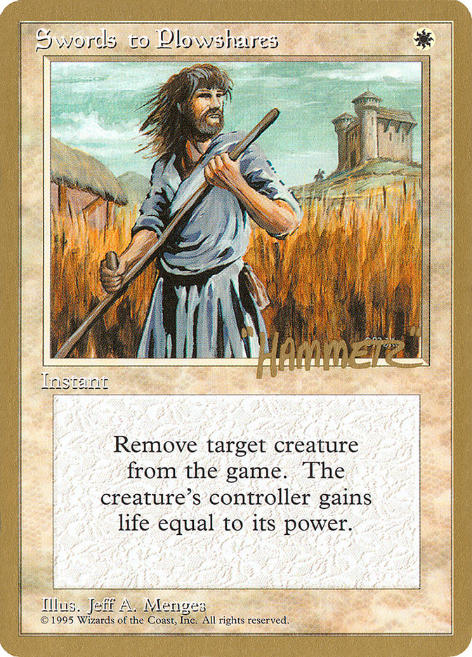 Swords to Plowshares (Shawn "Hammer" Regnier) [Pro Tour Collector Set] | I Want That Stuff Brandon