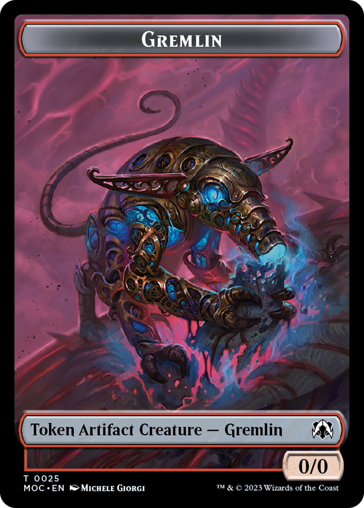 Treasure // Gremlin Double-Sided Token [March of the Machine Commander Tokens] | I Want That Stuff Brandon