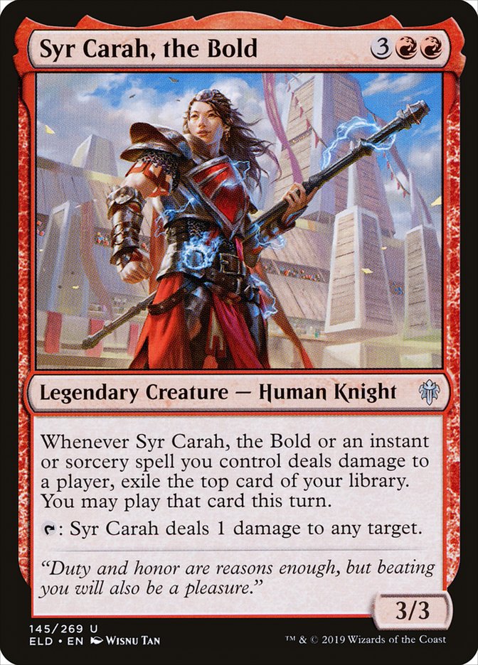 Syr Carah, the Bold [Throne of Eldraine] | I Want That Stuff Brandon