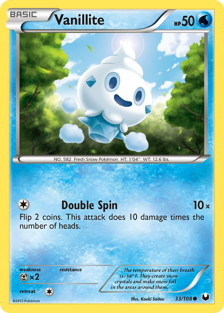 Vanillite (33/108) [Black & White: Dark Explorers] | I Want That Stuff Brandon