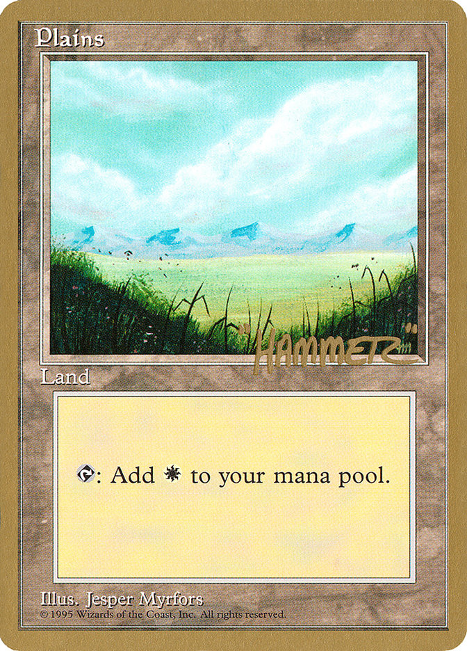 Plains (shr366) (Shawn "Hammer" Regnier) [Pro Tour Collector Set] | I Want That Stuff Brandon