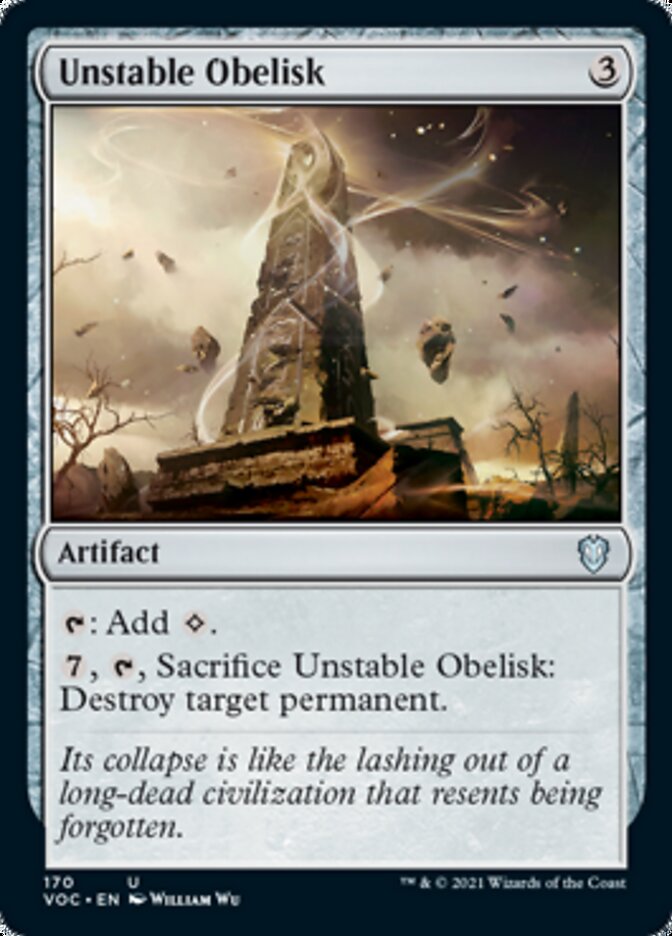 Unstable Obelisk [Innistrad: Crimson Vow Commander] | I Want That Stuff Brandon