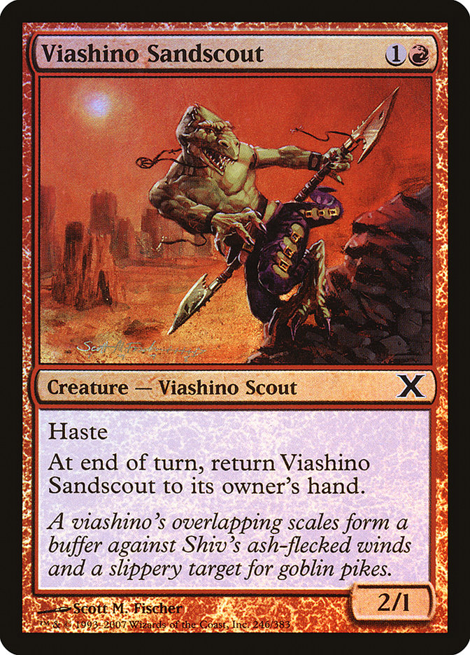 Viashino Sandscout (Premium Foil) [Tenth Edition] | I Want That Stuff Brandon