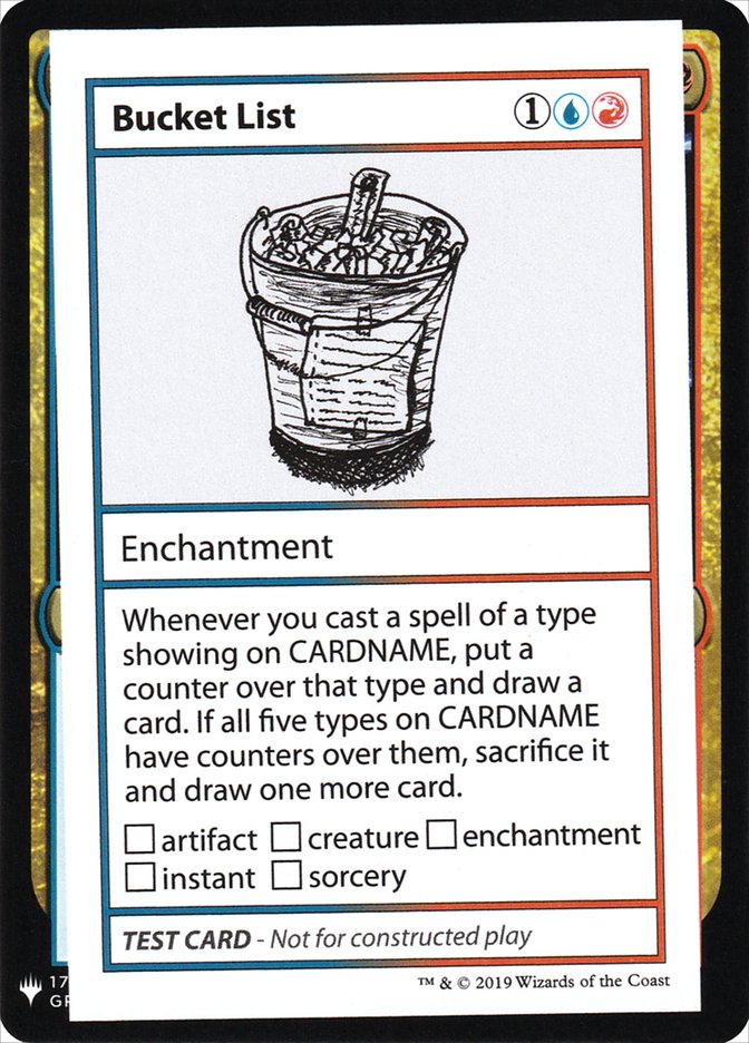 Bucket List [Mystery Booster Playtest Cards] | I Want That Stuff Brandon