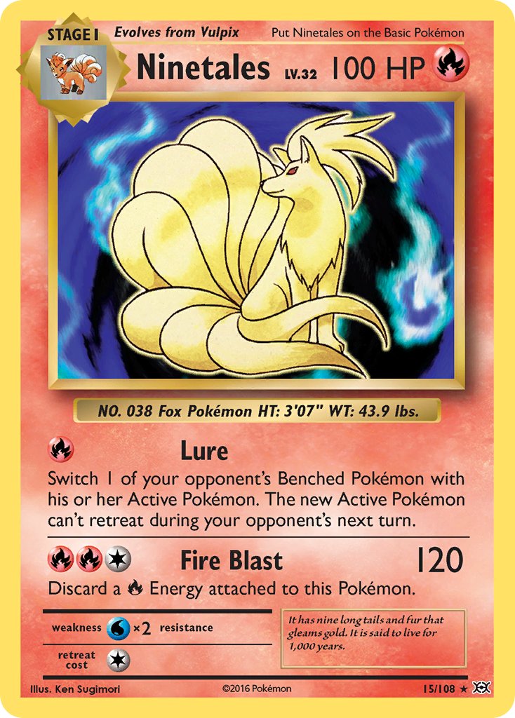 Ninetales (15/108) (Theme Deck Exclusive) [XY: Evolutions] | I Want That Stuff Brandon