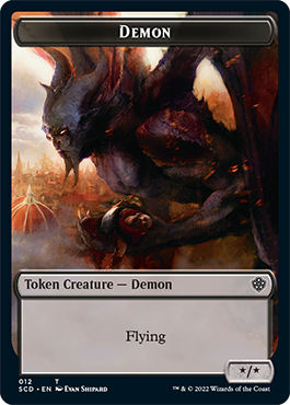 Demon // Demon Double-Sided Token [Starter Commander Decks] | I Want That Stuff Brandon