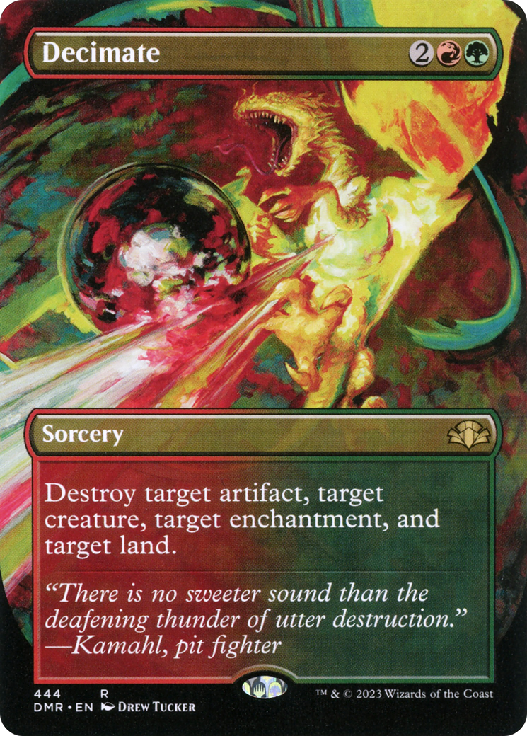 Decimate (Borderless Alternate Art) [Dominaria Remastered] | I Want That Stuff Brandon