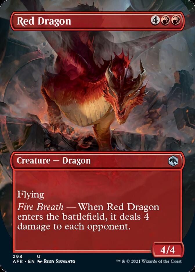 Red Dragon (Borderless Alternate Art) [Dungeons & Dragons: Adventures in the Forgotten Realms] | I Want That Stuff Brandon