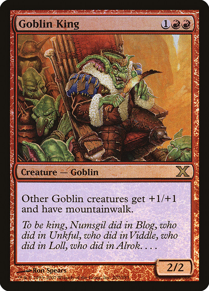 Goblin King (Premium Foil) [Tenth Edition] | I Want That Stuff Brandon