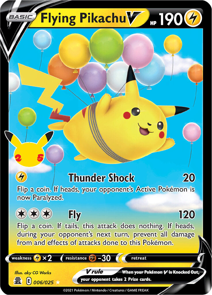 Flying Pikachu V (006/025) [Celebrations: 25th Anniversary] | I Want That Stuff Brandon