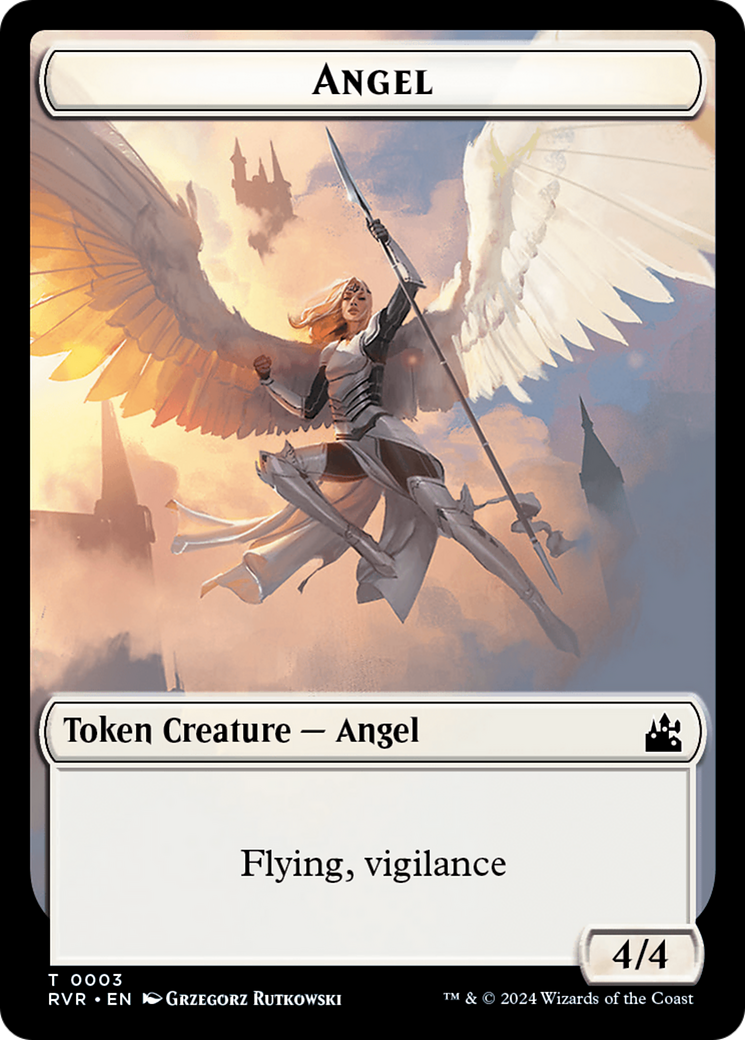 Saproling // Angel (0003) Double-Sided Token [Ravnica Remastered Tokens] | I Want That Stuff Brandon