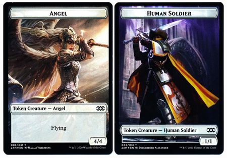 Angel // Human Soldier Double-Sided Token [Double Masters Tokens] | I Want That Stuff Brandon