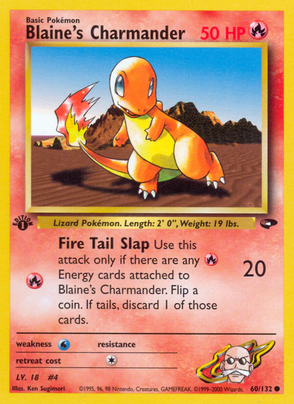 Blaine's Charmander (60/132) [Gym Challenge 1st Edition] | I Want That Stuff Brandon