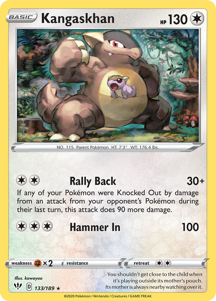 Kangaskhan (133/189) (Theme Deck Exclusive) [Sword & Shield: Darkness Ablaze] | I Want That Stuff Brandon