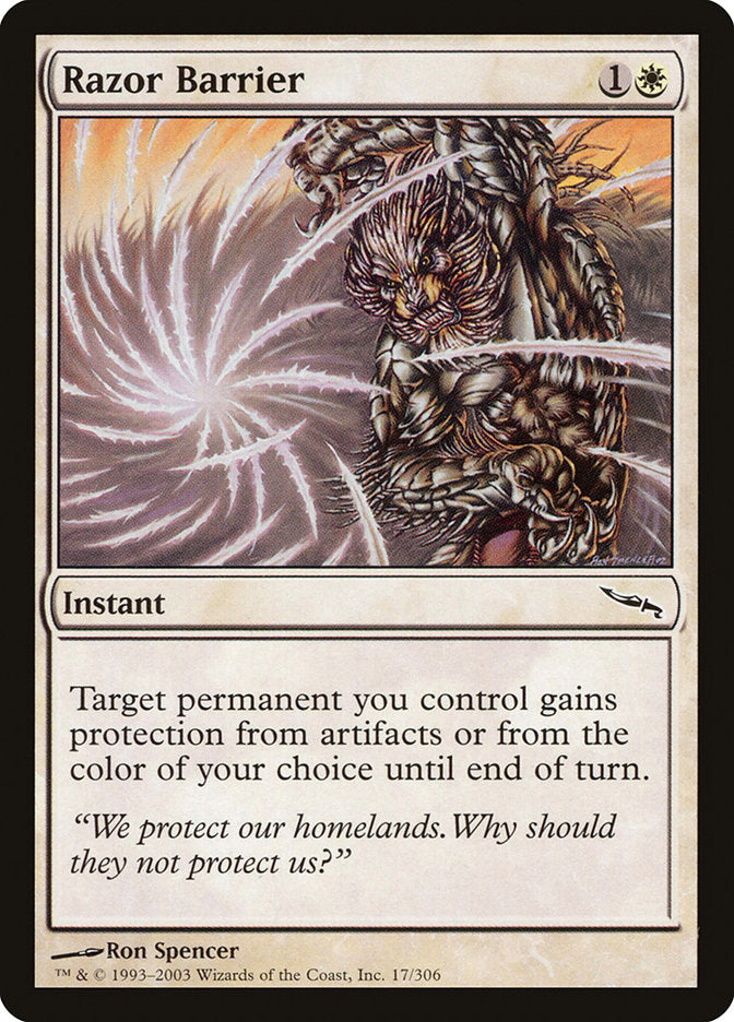 Razor Barrier [Mirrodin] | I Want That Stuff Brandon