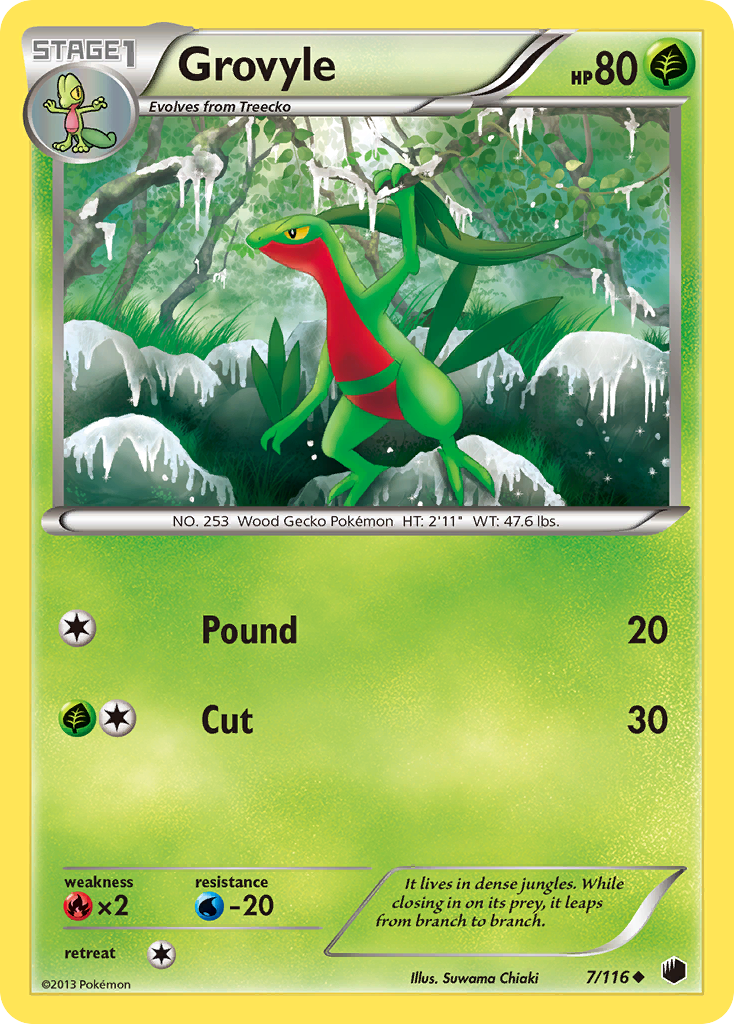 Grovyle (7/116) [Black & White: Plasma Freeze] | I Want That Stuff Brandon