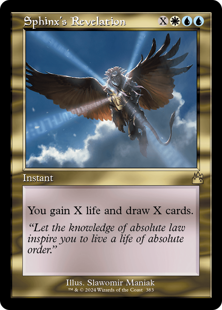 Sphinx's Revelation (Retro Frame) [Ravnica Remastered] | I Want That Stuff Brandon