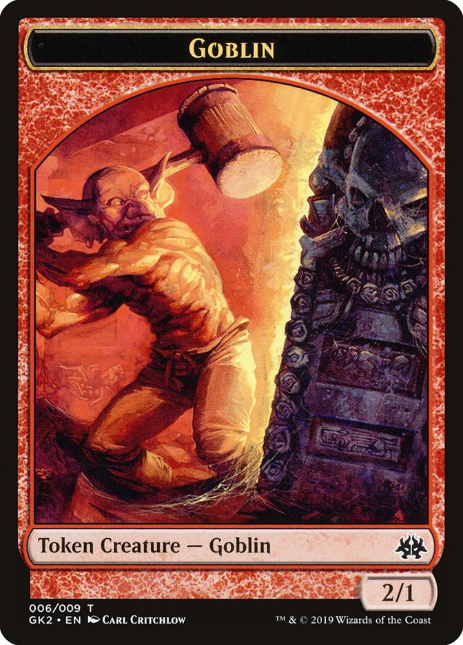 Dragon // Goblin Double-Sided Token [Ravnica Allegiance Guild Kit Tokens] | I Want That Stuff Brandon