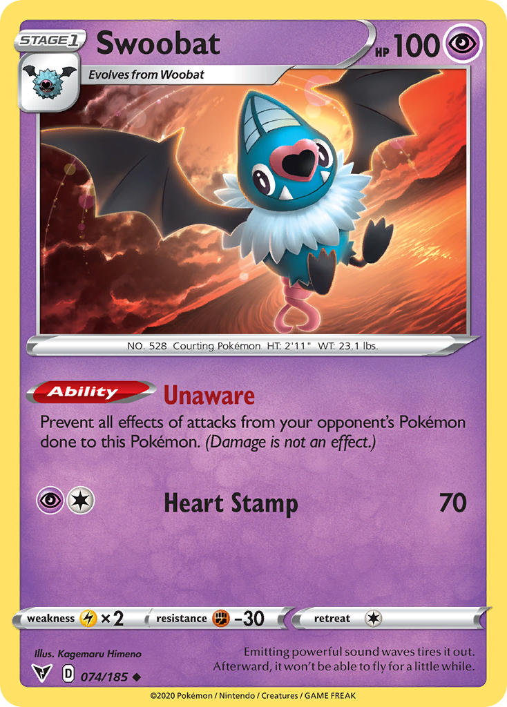 Swoobat (074/185) [Sword & Shield: Vivid Voltage] | I Want That Stuff Brandon