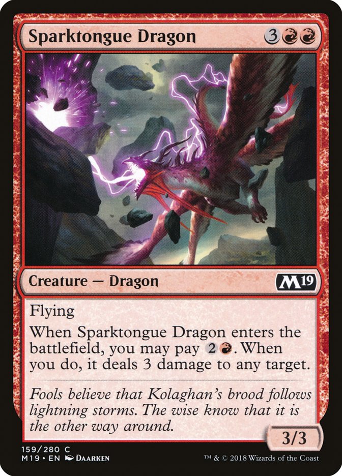 Sparktongue Dragon [Core Set 2019] | I Want That Stuff Brandon