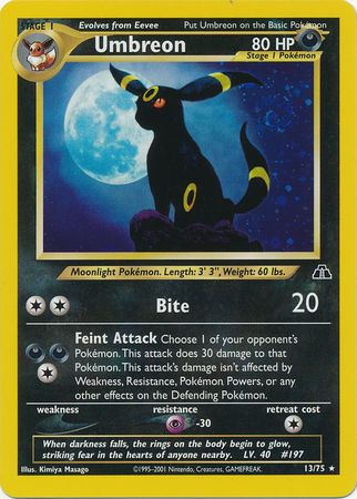 Umbreon (13/75) [Neo Discovery Unlimited] | I Want That Stuff Brandon