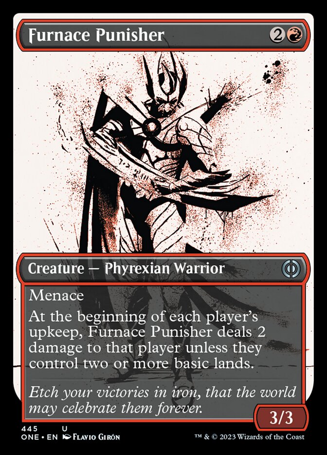 Furnace Punisher (Showcase Ichor Step-and-Compleat Foil) [Phyrexia: All Will Be One] | I Want That Stuff Brandon