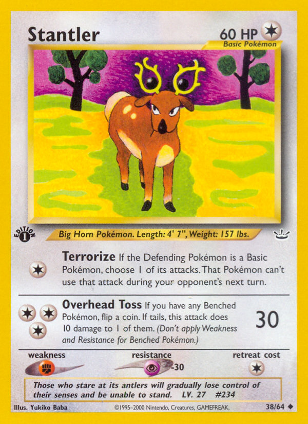 Stantler (38/64) [Neo Revelation 1st Edition] | I Want That Stuff Brandon