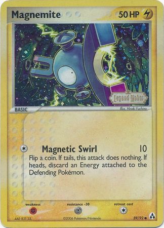 Magnemite (59/92) (Stamped) [EX: Legend Maker] | I Want That Stuff Brandon
