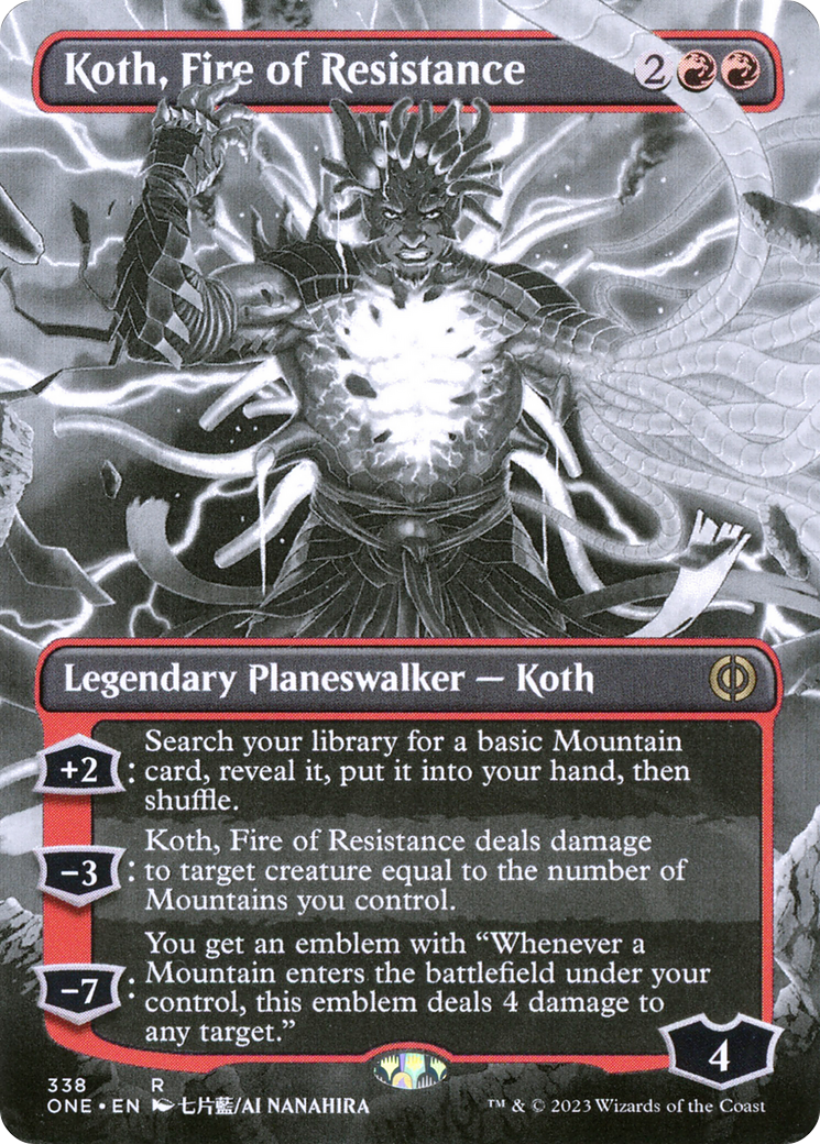 Koth, Fire of Resistance (Borderless Manga) [Phyrexia: All Will Be One] | I Want That Stuff Brandon