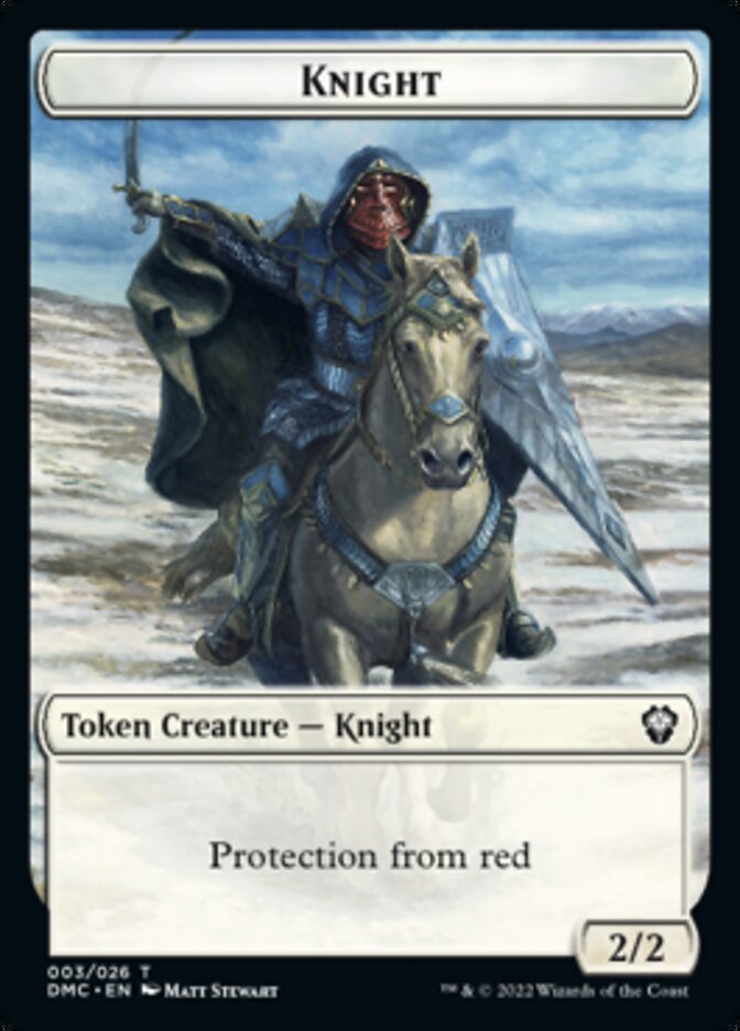 Zombie Knight // Knight Double-Sided Token [Dominaria United Commander Tokens] | I Want That Stuff Brandon