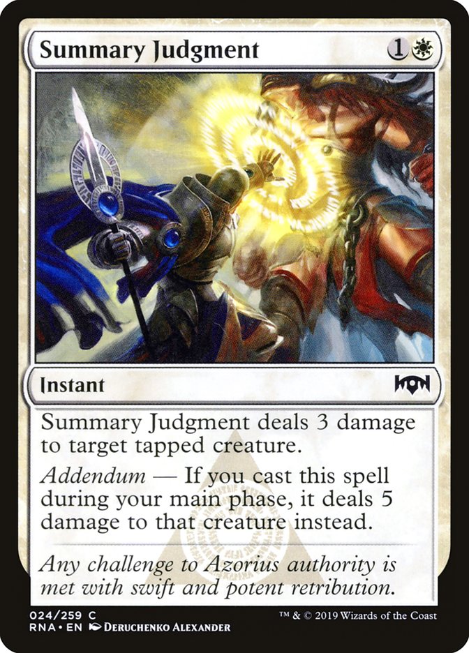 Summary Judgment [Ravnica Allegiance] | I Want That Stuff Brandon