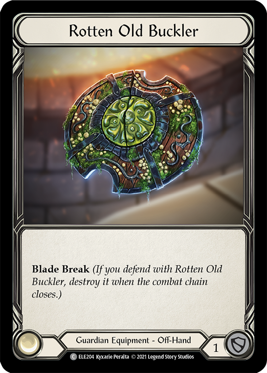 Rotten Old Buckler [ELE204] (Tales of Aria)  1st Edition Cold Foil | I Want That Stuff Brandon