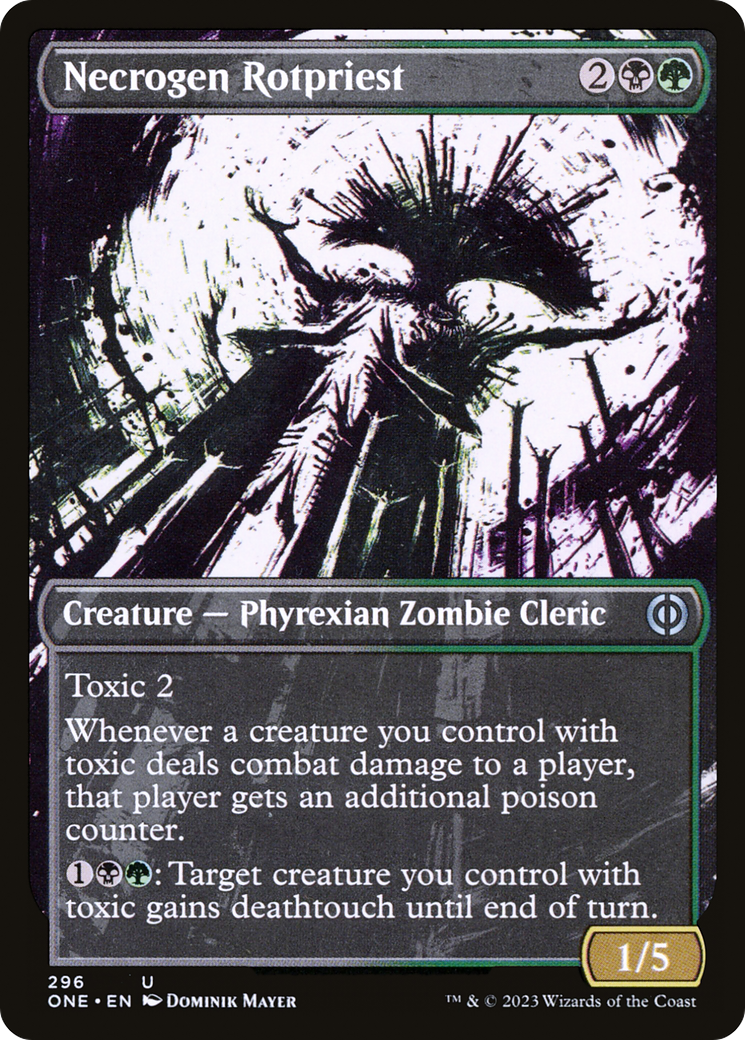 Necrogen Rotpriest (Borderless Ichor) [Phyrexia: All Will Be One] | I Want That Stuff Brandon