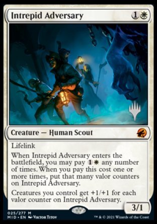 Intrepid Adversary (Promo Pack) [Innistrad: Midnight Hunt Promos] | I Want That Stuff Brandon