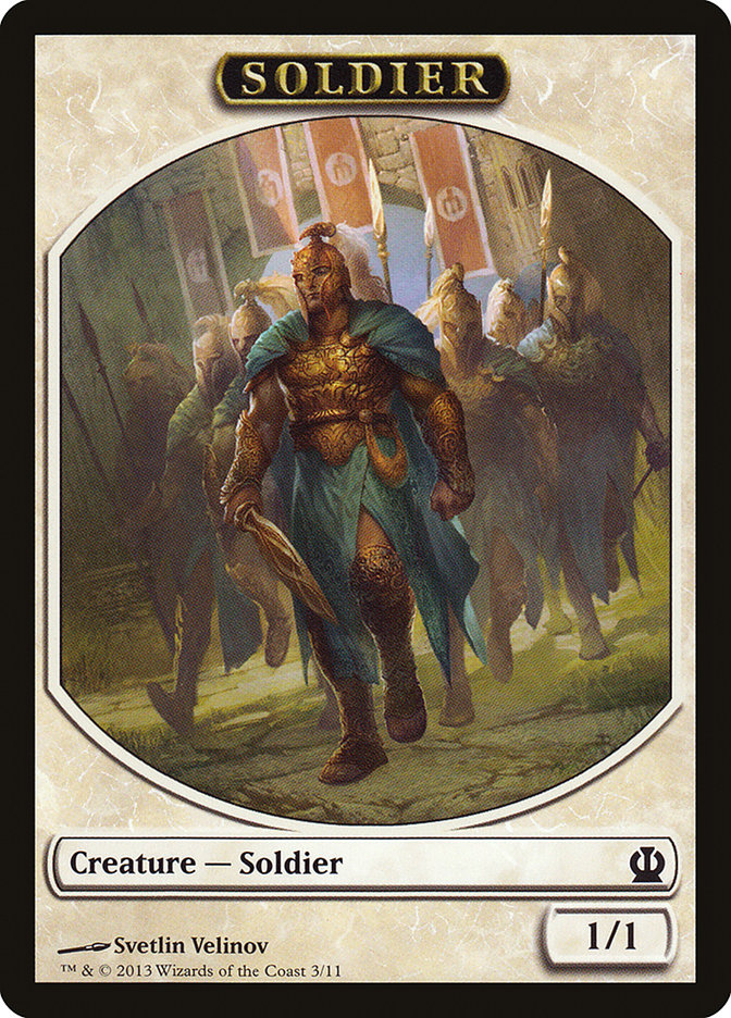 Soldier Token (3/11) [Theros Tokens] | I Want That Stuff Brandon