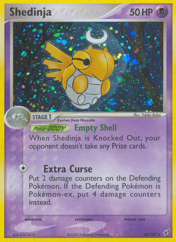 Shedinja (14/107) [EX: Deoxys] | I Want That Stuff Brandon