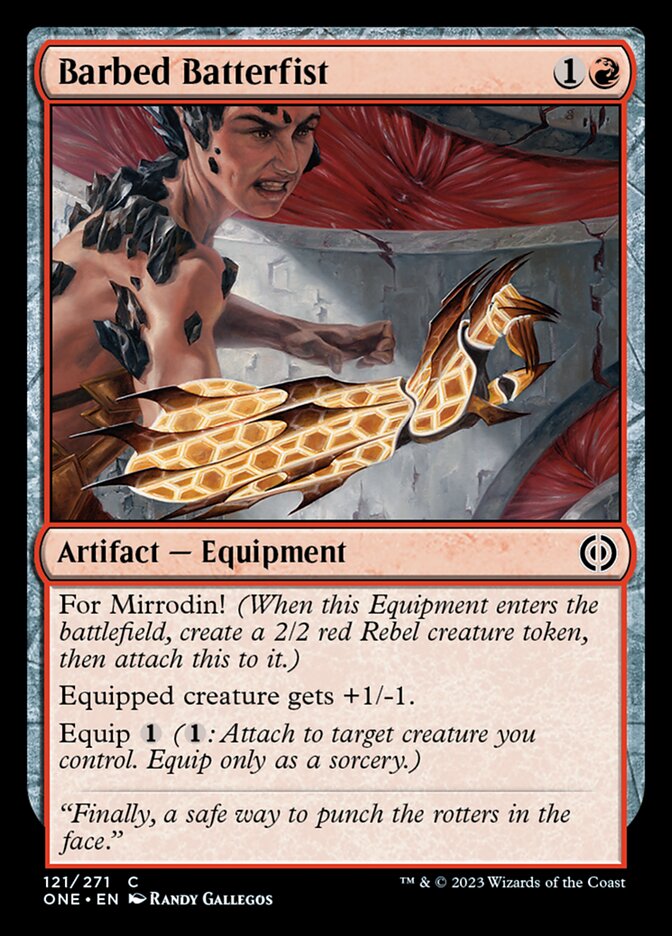 Barbed Batterfist [Phyrexia: All Will Be One] | I Want That Stuff Brandon