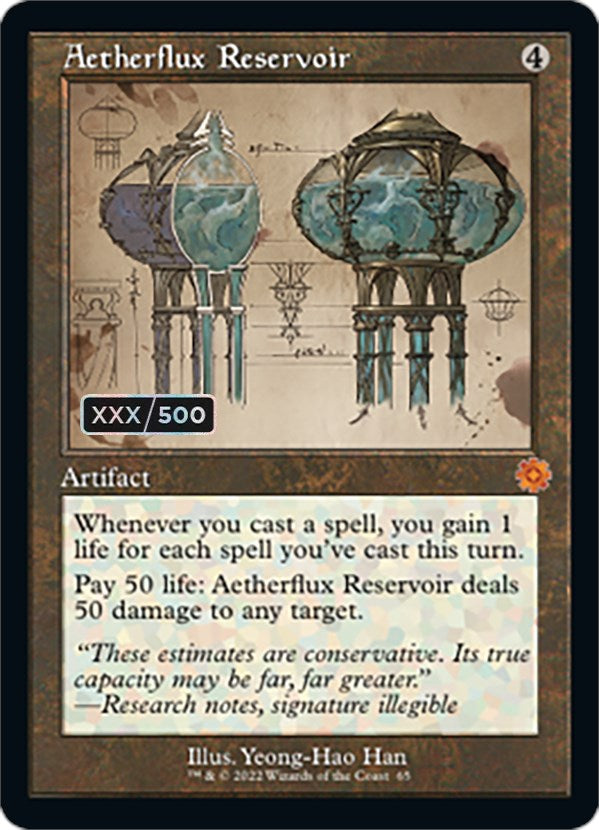 Aetherflux Reservoir (Retro Schematic) (Serialized) [The Brothers' War Retro Artifacts] | I Want That Stuff Brandon