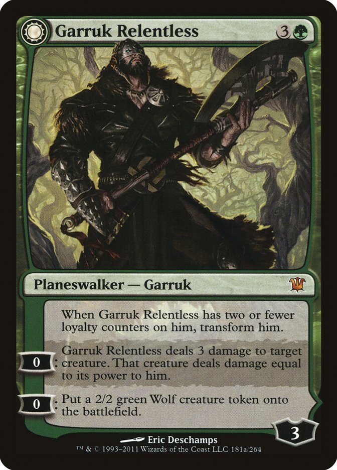 Garruk Relentless // Garruk, the Veil-Cursed [Innistrad] | I Want That Stuff Brandon