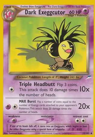 Dark Exeggutor (33/105) [Neo Destiny Unlimited] | I Want That Stuff Brandon