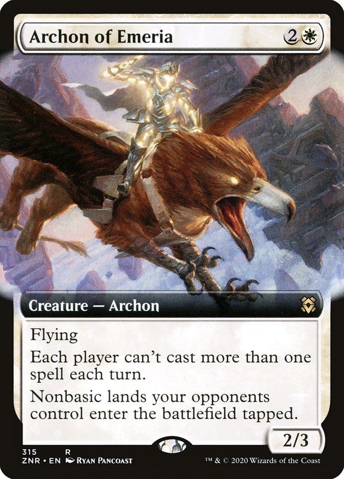 Archon of Emeria (Extended Art) [Zendikar Rising] | I Want That Stuff Brandon