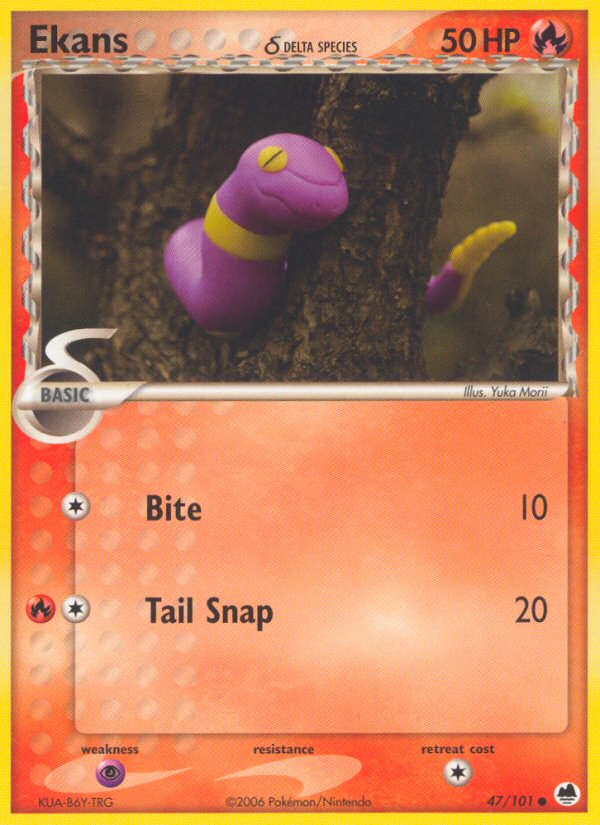 Ekans (47/101) (Delta Species) [EX: Dragon Frontiers] | I Want That Stuff Brandon