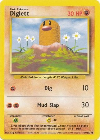 Diglett (47/102) [Base Set Unlimited] | I Want That Stuff Brandon