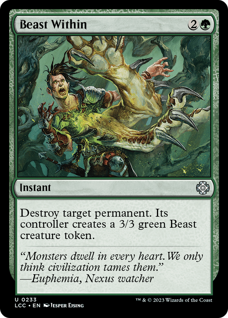 Beast Within [The Lost Caverns of Ixalan Commander] | I Want That Stuff Brandon