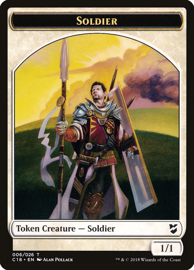 Cat // Soldier Double-Sided Token [Commander 2018 Tokens] | I Want That Stuff Brandon